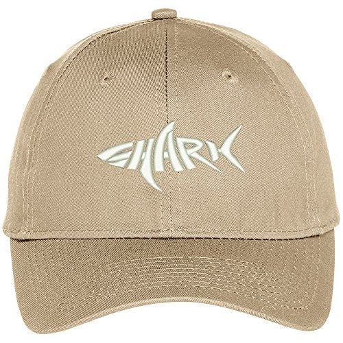 Trendy Apparel Shop Shark Embroidered Adjustable Baseball Cap