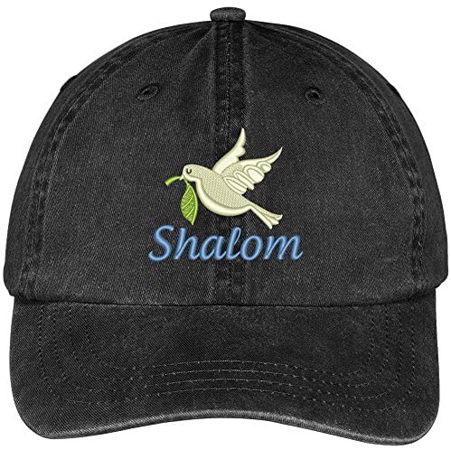 Trendy Apparel Shop Shalom Dove Embroidered Cotton Washed Baseball Cap
