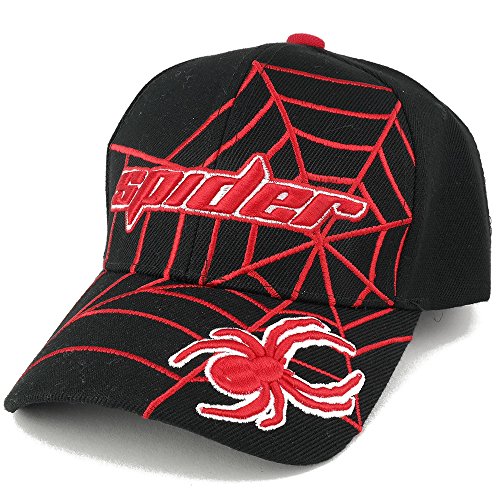 Trendy Apparel Shop Kids Size Spider Graphic and Text Web Adjustable Baseball Cap