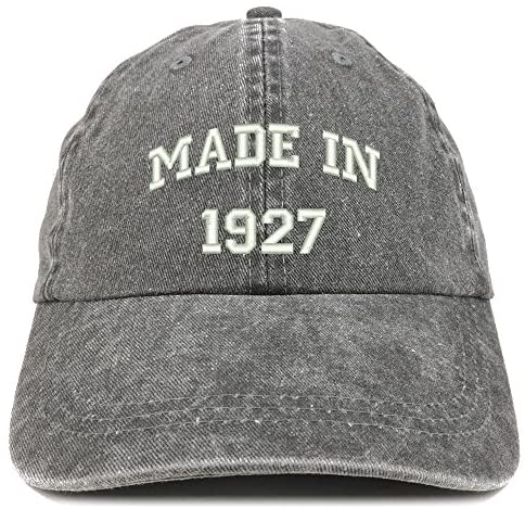 Trendy Apparel Shop Made in 1926 Text Embroidered 94th Birthday Washed Cap