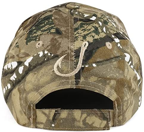 Shut Up and Fish with Bass and Hook Embroidered Structured Baseball Cap