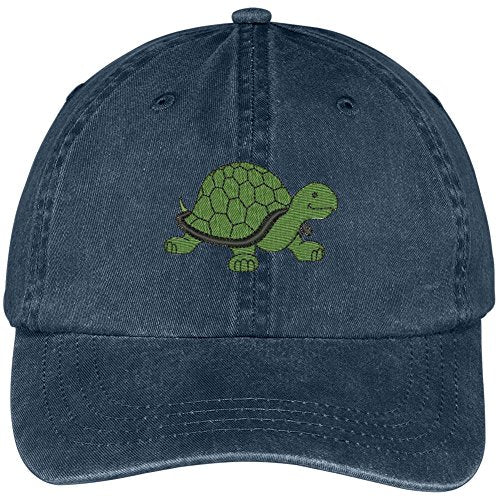 Trendy Apparel Shop Turtle Embroidered Pigment Dyed Washed Cotton Baseball Cap