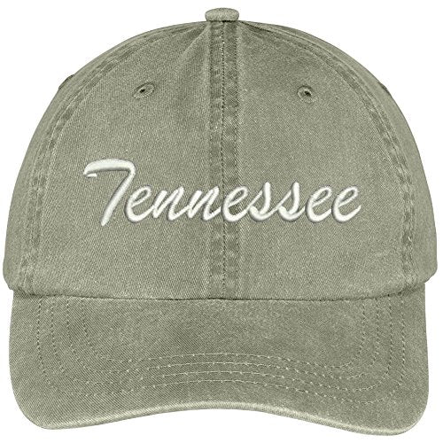Trendy Apparel Shop Tennessee State Embroidered Low Profile Adjustable Cotton Cap