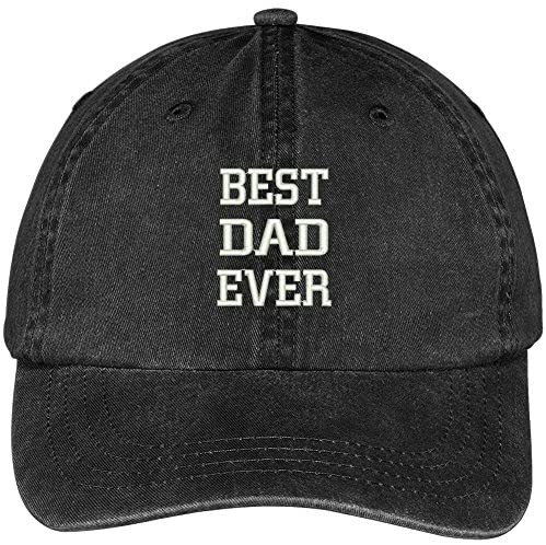 Trendy Apparel Shop Best Dad Ever Embroidered Pigment Dyed Low Profile Cotton Cap
