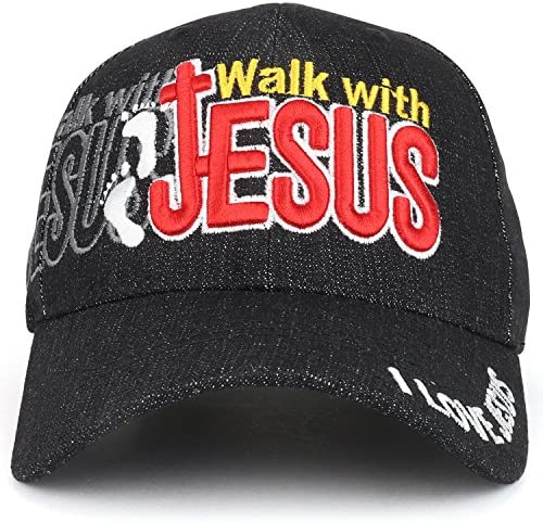 Trendy Apparel Shop Walk with Jesus 3D Embroidered Christian Theme Baseball Cap