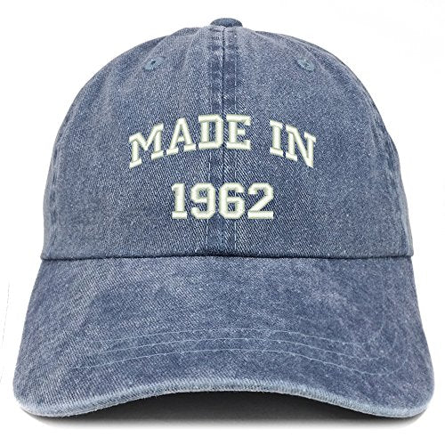 Trendy Apparel Shop Made in 1961 Text Embroidered 59th Birthday Washed Cap