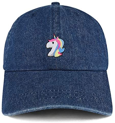 Trendy Apparel Shop Unicorn Patch Unstructured Denim Baseball Cap