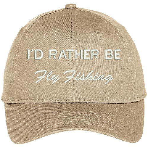 Trendy Apparel Shop I'd Rather Be Fly Fishing Embroidered Baseball Cap