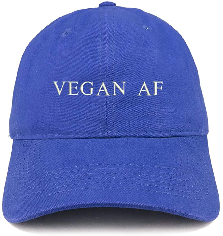 Trendy Apparel Shop Vegan AF Embroidered 100% Cotton Adjustable Cap