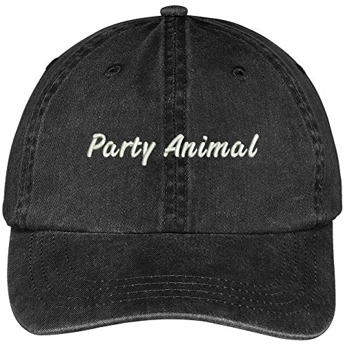 Trendy Apparel Shop Party Animal Embroidered Washed Cotton Adjustable Cap