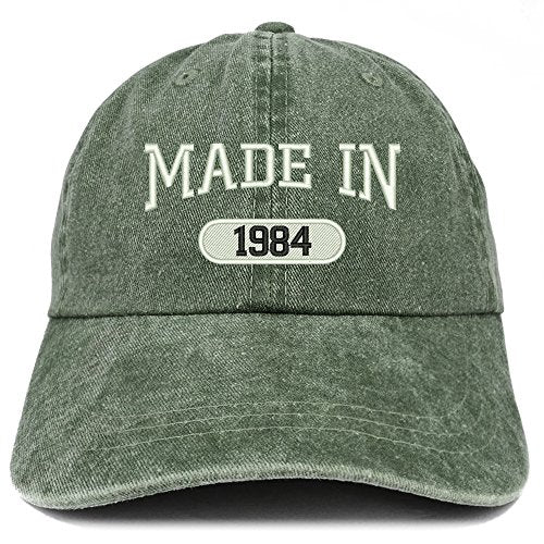 Trendy Apparel Shop Made in 1984 Embroidered 37th Birthday Washed Baseball Cap