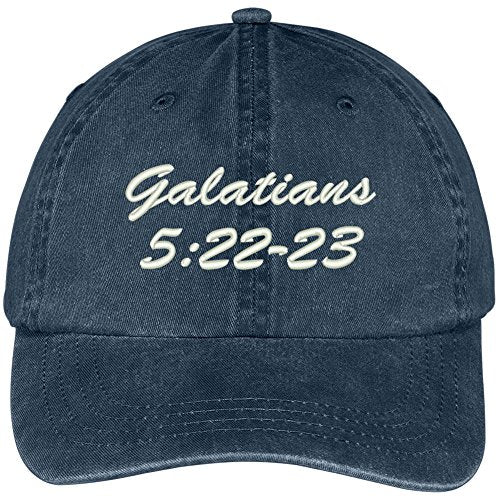 Trendy Apparel Shop Bible Verse Galatians 5:22-23 Embroidered Pigment Dyed Cotton Baseball Cap