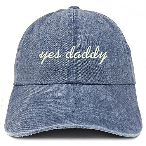 Trendy Apparel Shop Yes Daddy Embroidered Pigment Dyed Cotton Baseball Cap