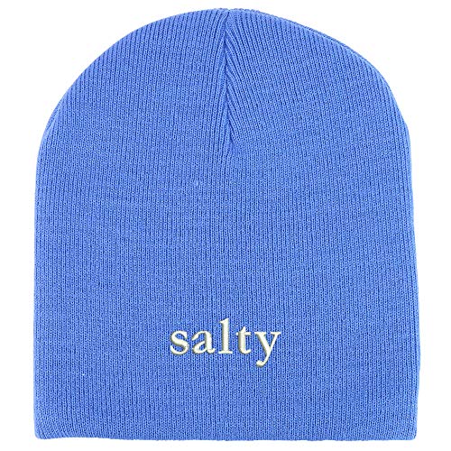 Trendy Apparel Shop Salty Embroidered Acrylic Winter Knit Skull Short Beanie