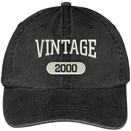 Trendy Apparel Shop Vintage 2003 Embroidered 17th Birthday Soft Crown Washed Cotton Cap