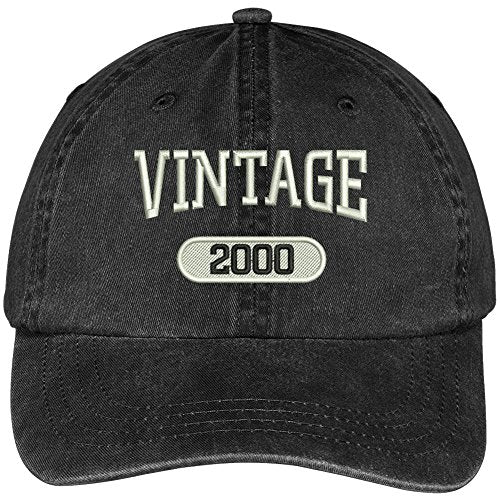 Trendy Apparel Shop Vintage 2003 Embroidered 17th Birthday Soft Crown Washed Cotton Cap