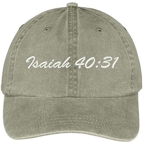 Trendy Apparel Shop Bible Verse Isaiah 40:31 Embroidered Pigment Dyed Cotton Baseball Cap