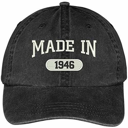Trendy Apparel Shop 72nd Birthday - Made in 1947 Embroidered Low Profile Washed Cotton Baseball Cap
