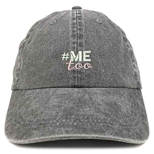 Trendy Apparel Shop Hashtag #Me Too Movement Embroidered Washed Cap
