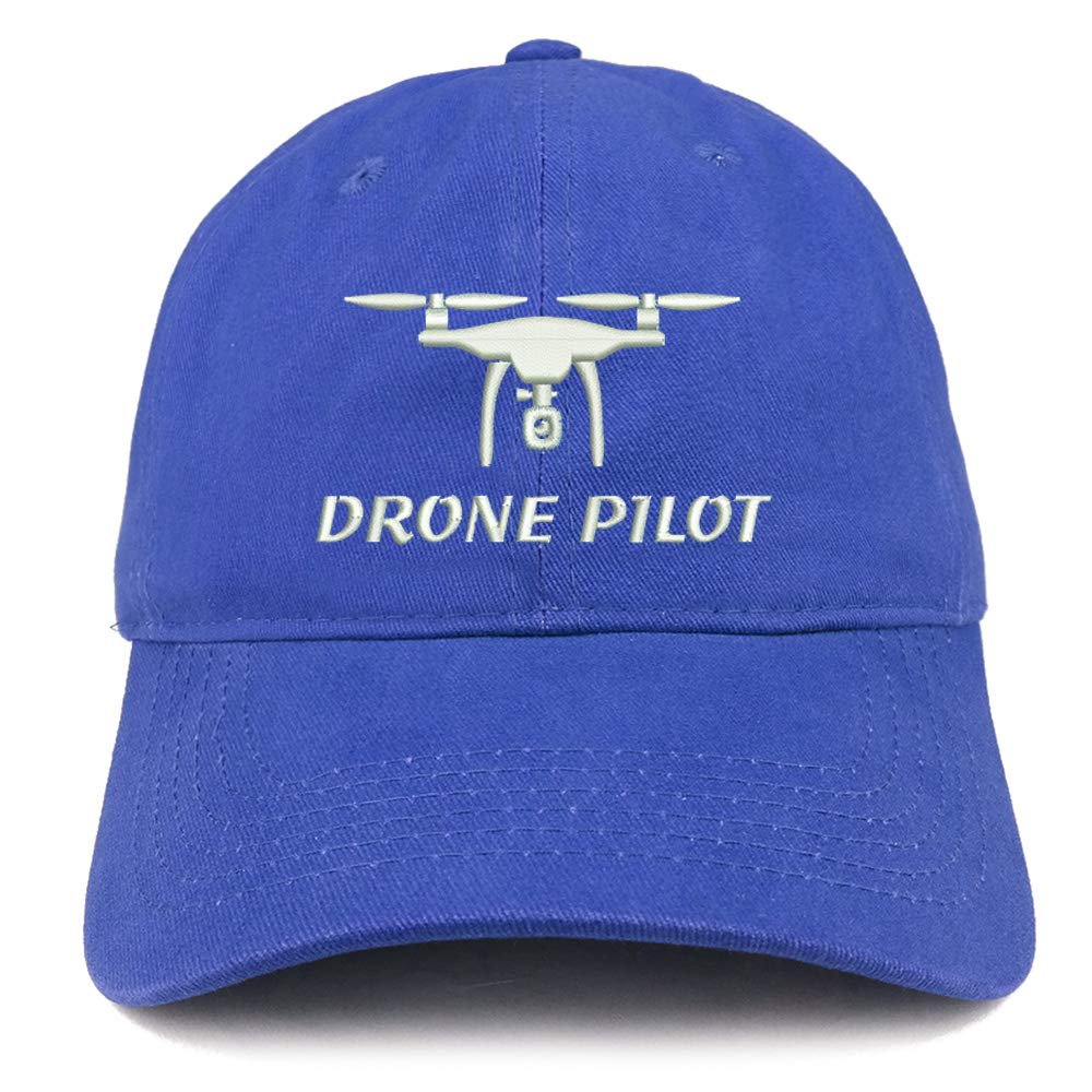 Trendy Apparel Shop Drone Pilot Embroidered Soft Crown 100% Brushed Cotton Cap