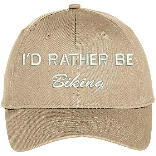 Trendy Apparel Shop I Rather Be Biking Embroidered Baseball Cap