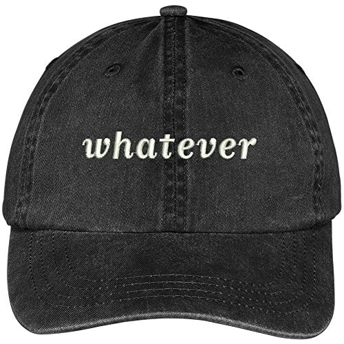 Trendy Apparel Shop Whatever Embroidered Soft Front Washed Cotton Cap