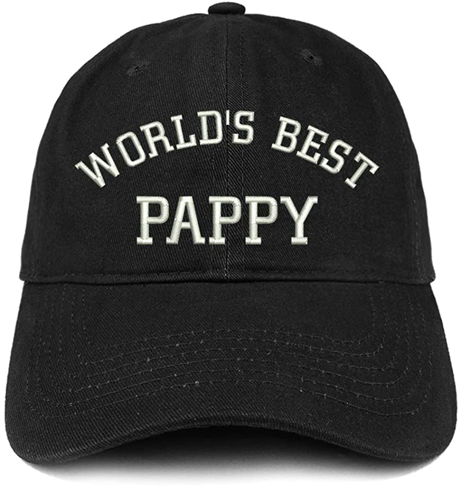 Trendy Apparel Shop World's Best Pappy Embroidered Soft Brushed Cotton Low Profile Cap