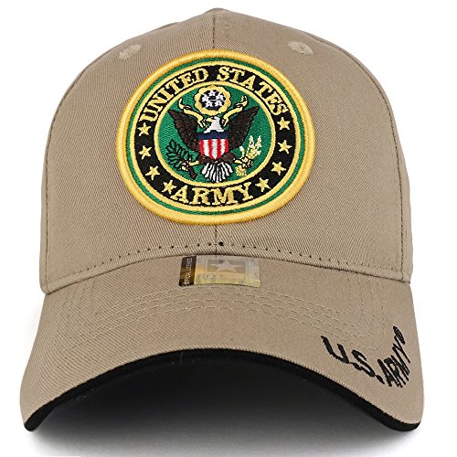 Trendy Apparel Shop US Army Emblem Embroidered Officially Licensed Military Baseball Cap