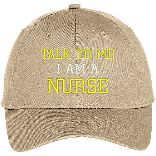 Trendy Apparel Shop Talk to Me I Am A Nurse Embroidered Baseball Cap