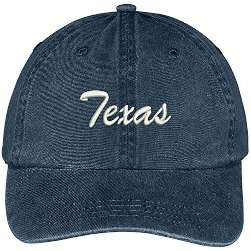Trendy Apparel Shop Texas State Embroidered Low Profile Adjustable Cotton Cap