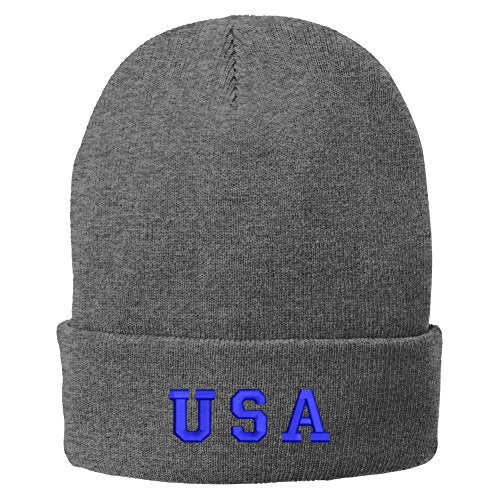 Trendy Apparel Shop USA Royal Embroidered Winter Knitted Long Beanie
