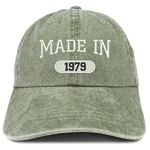 Trendy Apparel Shop Made in 1979 Embroidered 42nd Birthday Washed Baseball Cap