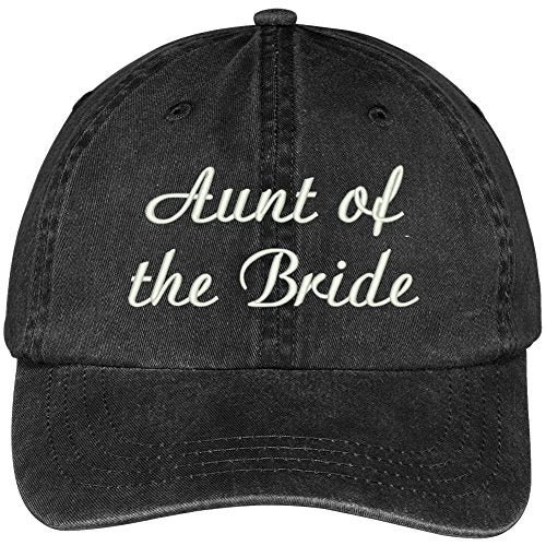 Trendy Apparel Shop Aunt of The Bride Embroidered Wedding Party Pigment Dyed Cap