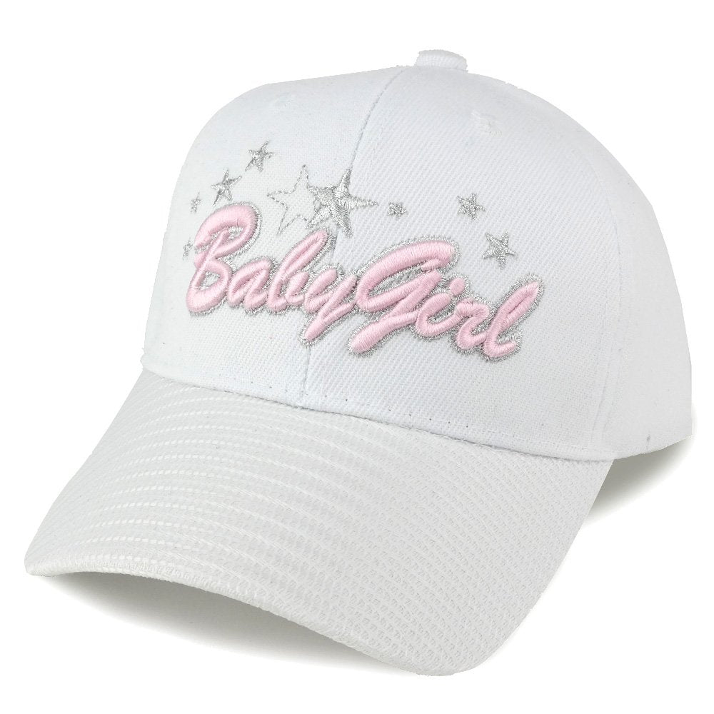 Trendy Apparel Shop Baby Girl Text Kids Size Embroidered Adjustable Baseball Cap