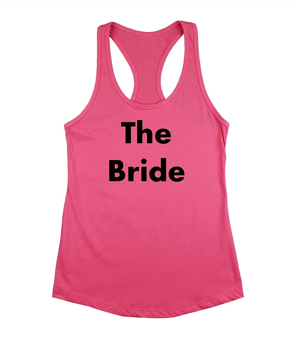 Trendy Apparel Shop The Bride Printed Bridal Bachelorette Party Women's Racerback Tank Top