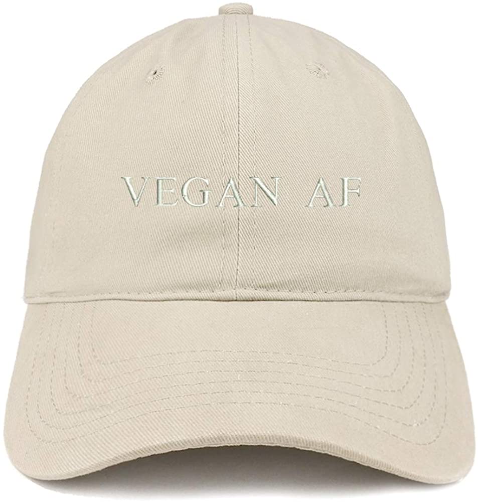 Trendy Apparel Shop Vegan AF Embroidered 100% Cotton Adjustable Cap
