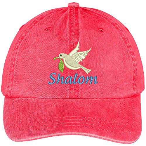 Trendy Apparel Shop Shalom Dove Embroidered Cotton Washed Baseball Cap