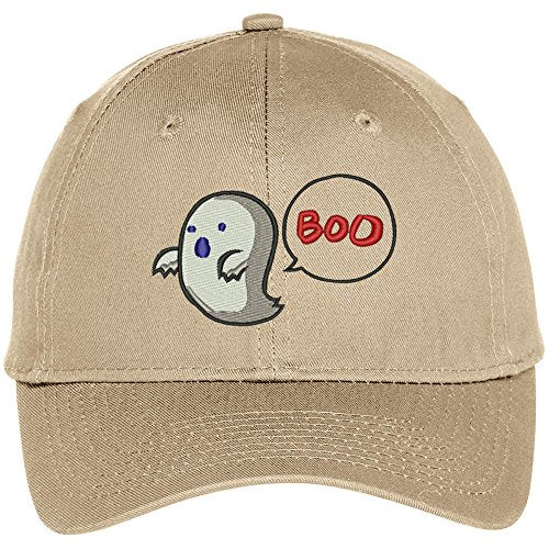 Trendy Apparel Shop Cute Ghost Boo Embroidered Halloween Theme Adjustable Baseball Cap
