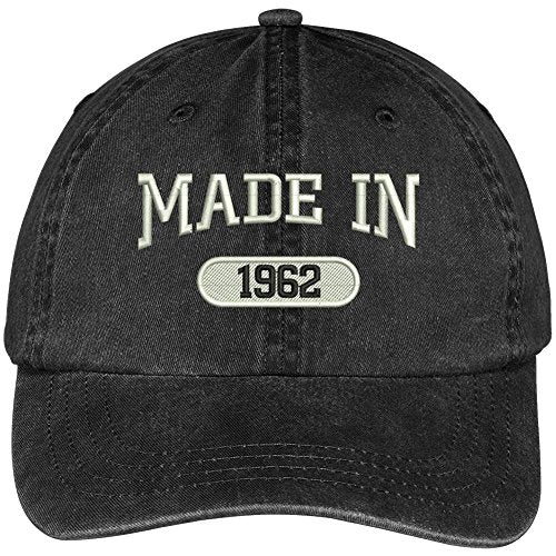 Trendy Apparel Shop 57th Birthday - Made in 1962 Embroidered Low Profile Washed Cotton Baseball Cap