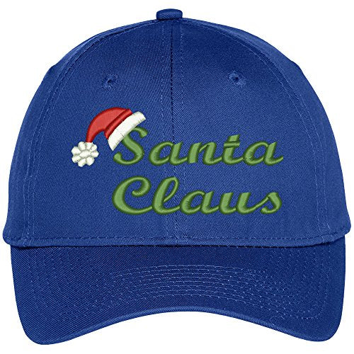 Trendy Apparel Shop Santa Claus with Sant Hat Embroidered Adjustable Baseball Cap