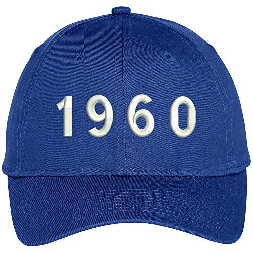 Trendy Apparel Shop 1960 Birth Year Embroidered Baseball Cap