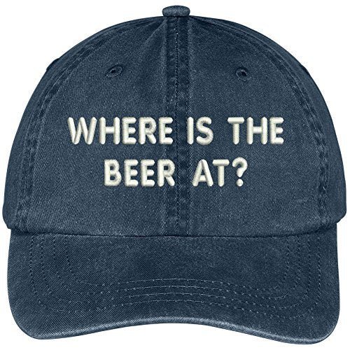 Trendy Apparel Shop Where's The Beer At? Embroidered Soft Crown Cotton Adjustable Cap