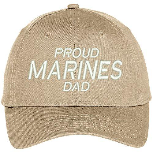 Trendy Apparel Shop Proud Marines Dad Embroidered Patriotic Baseball Cap