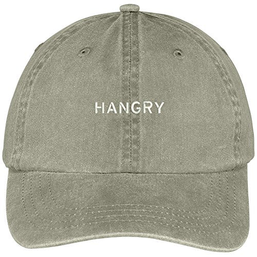 Trendy Apparel Shop Hangry Embroidered Pigment Dyed Washed Cotton Cap