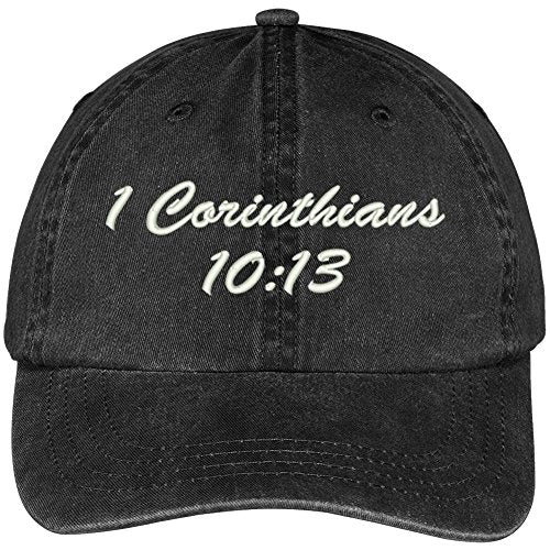 Trendy Apparel Shop Bible Verse 1 Corinthians 10:13 Embroidered Pigment Dyed Cotton Baseball Cap