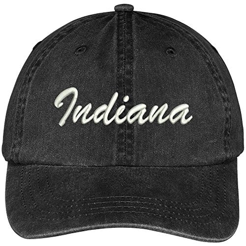 Trendy Apparel Shop Indiana State Embroidered Low Profile Adjustable Cotton Cap