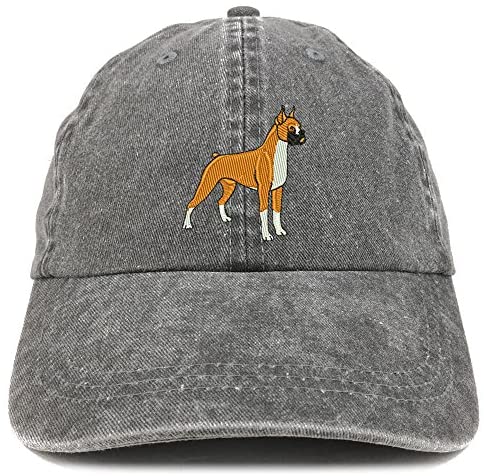 Trendy Apparel Shop Boxer Embroidered Dog Theme Low Profile Dad Hat Cotton Cap