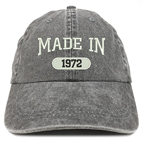 Trendy Apparel Shop Made in 1971 Embroidered 49th Birthday Washed Baseball Cap