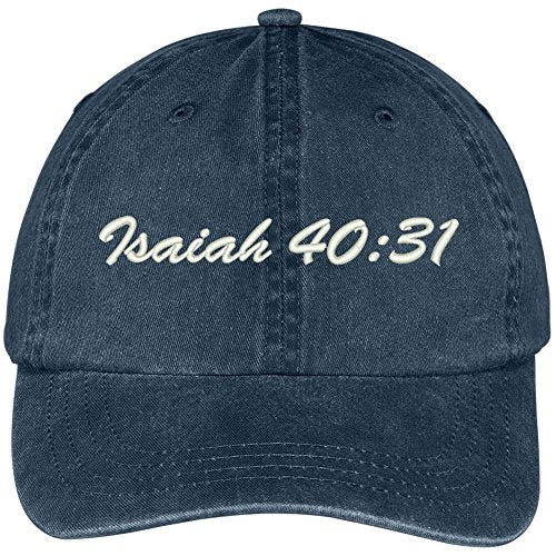 Trendy Apparel Shop Bible Verse Isaiah 40:31 Embroidered Pigment Dyed Cotton Baseball Cap