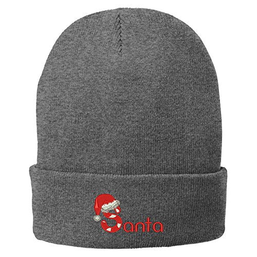 Trendy Apparel Shop Santa Hat Embroidered Winter Knitted Long Beanie